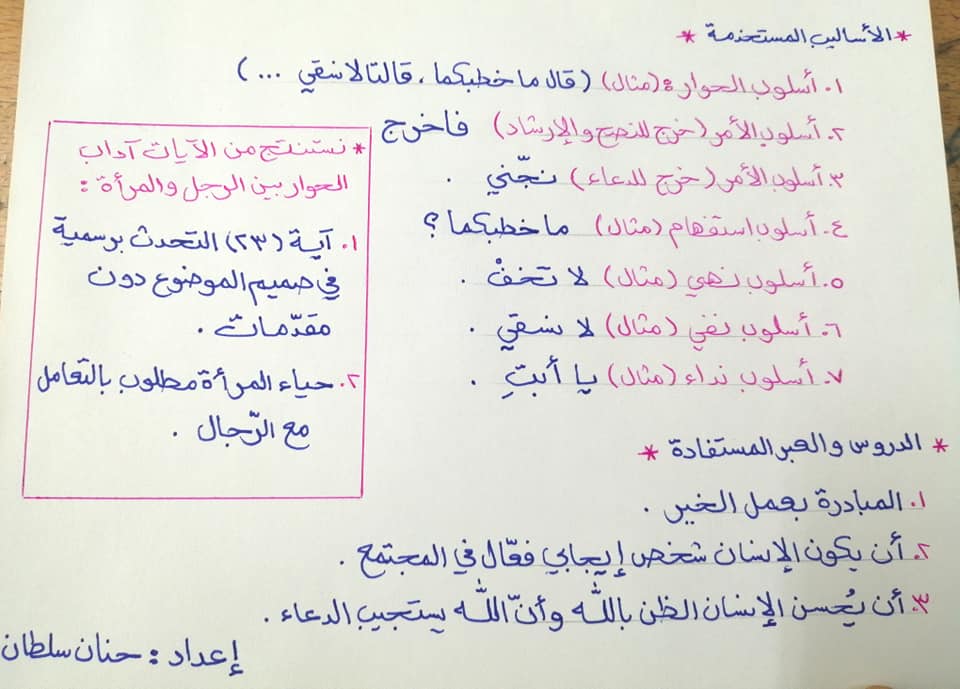 معاني و افكار و اساليب درس المبادرة و الايجابية مادة اللغة العربية للصف الثامن الفصل الاول 2020